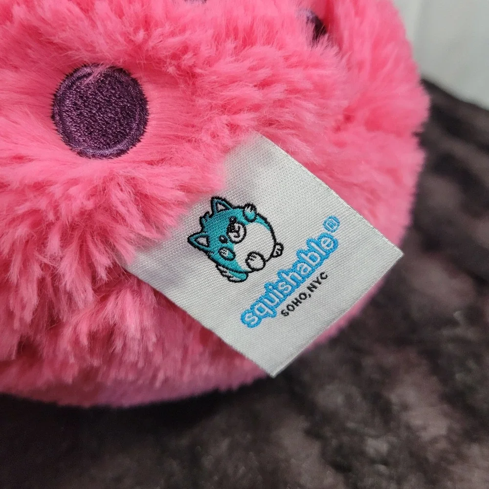 Squishable Strawberry Boba Tea Plush Pink Fuzzy Stuffed Animal Toy 7 Inch Mini